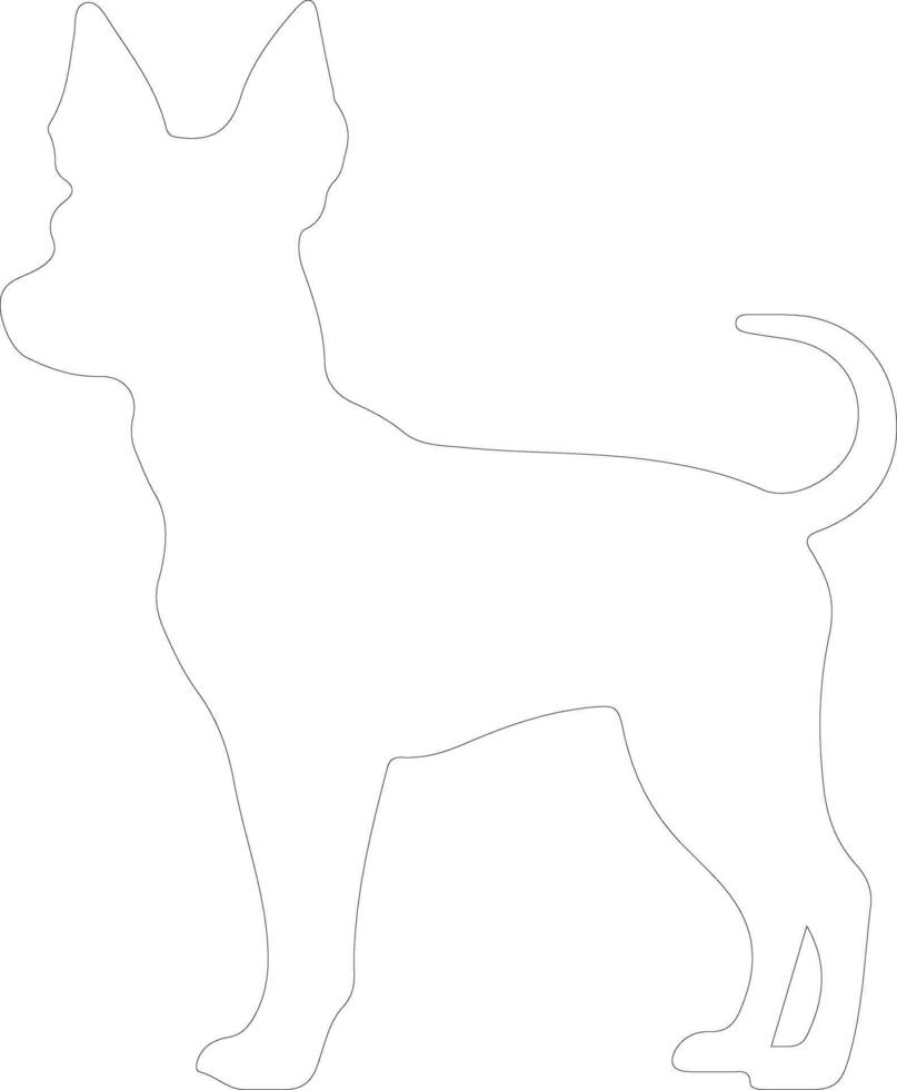 miniatura pinscher schema silhouette vettore