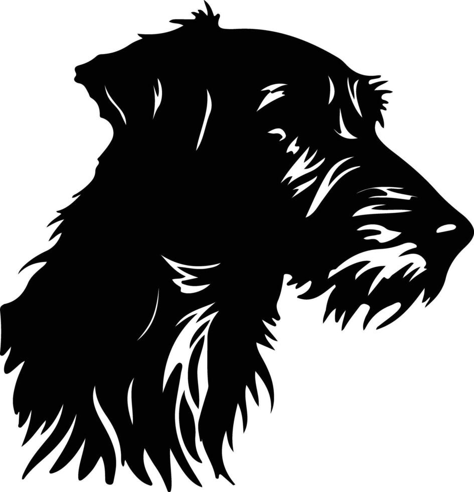 Scozzese Deerhound silhouette ritratto vettore