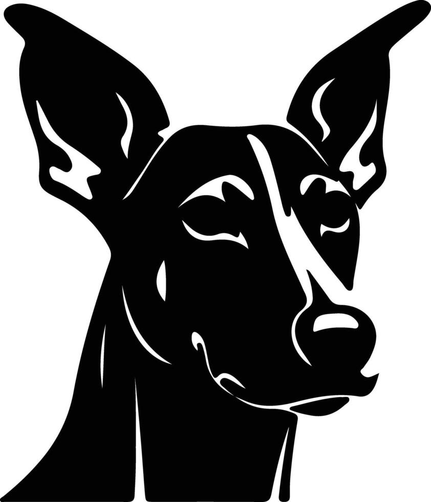 Manchester terrier silhouette ritratto vettore