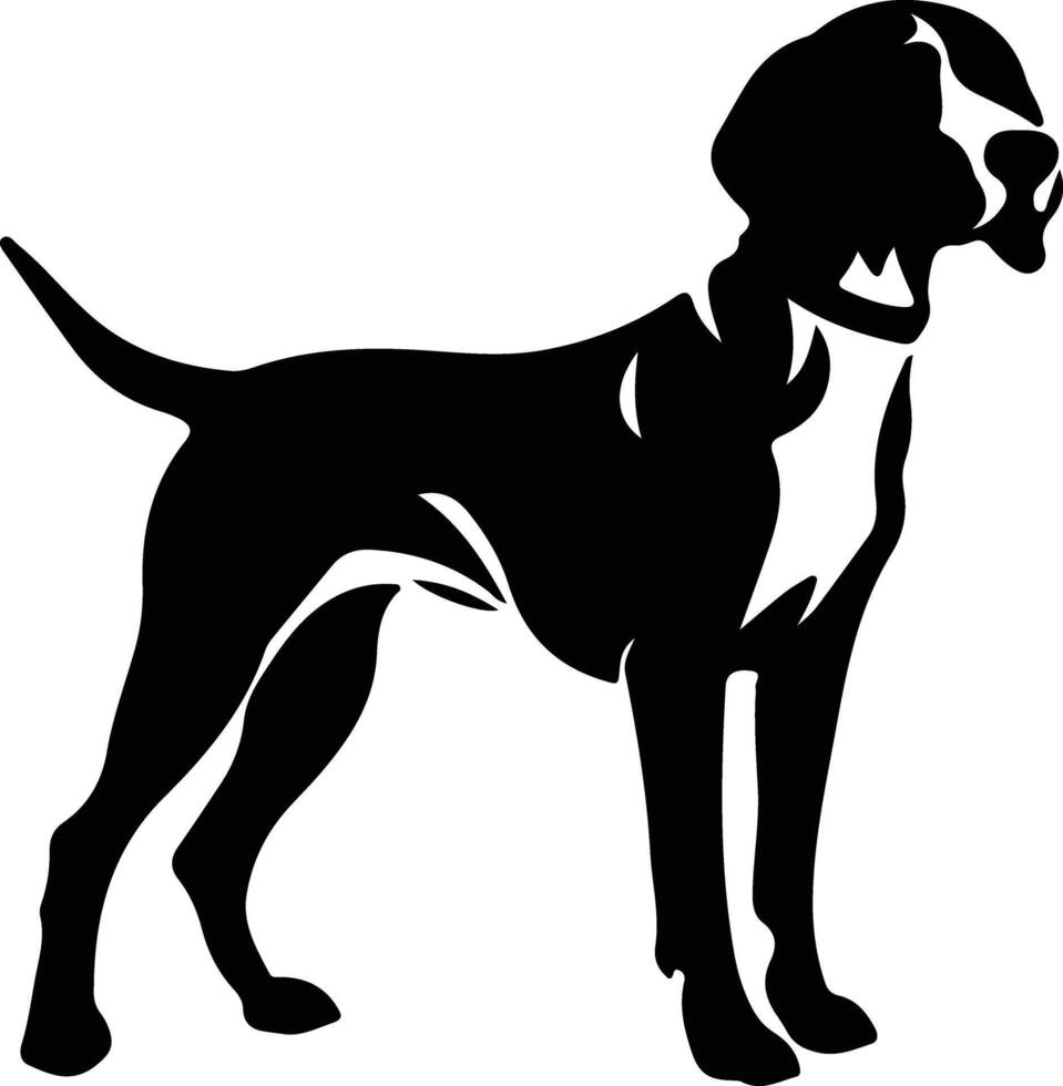 inglese cane da volpe nero silhouette vettore