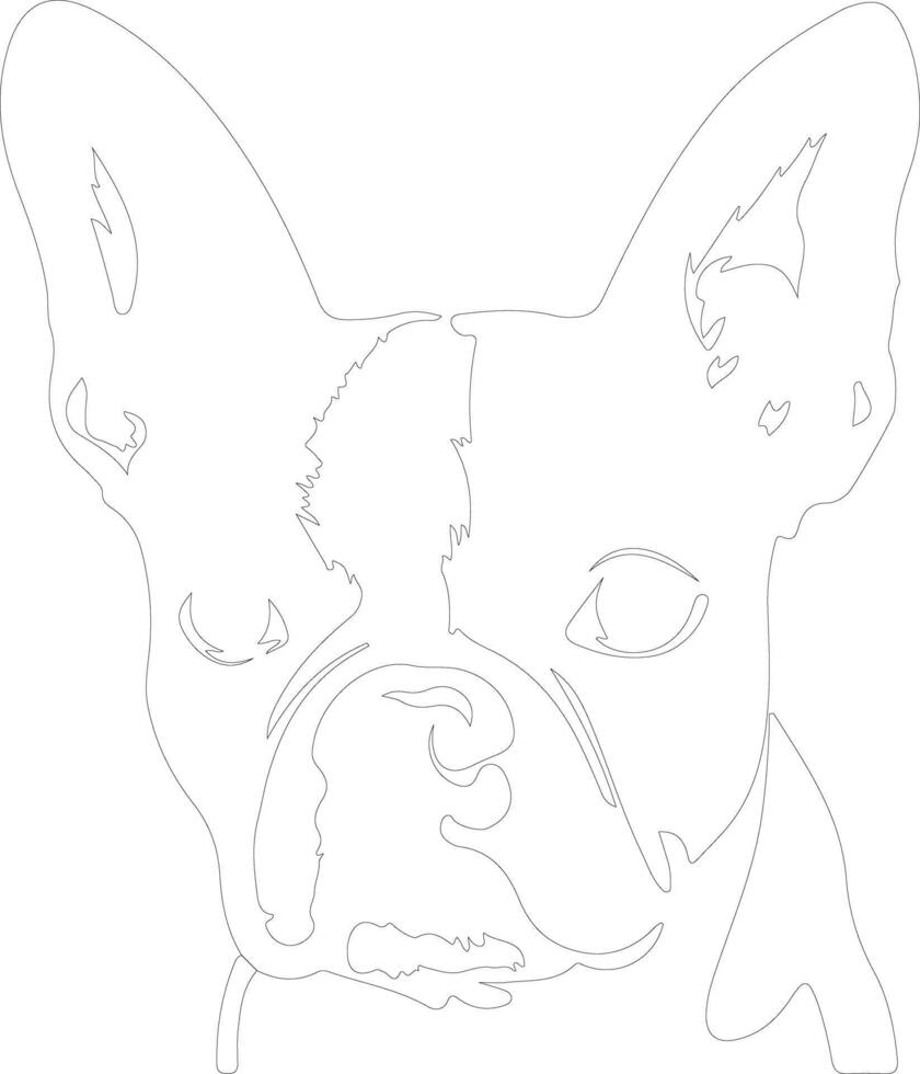 boston terrier schema silhouette vettore