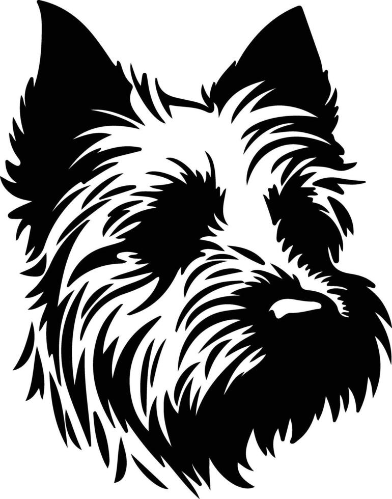 australiano terrier silhouette ritratto vettore