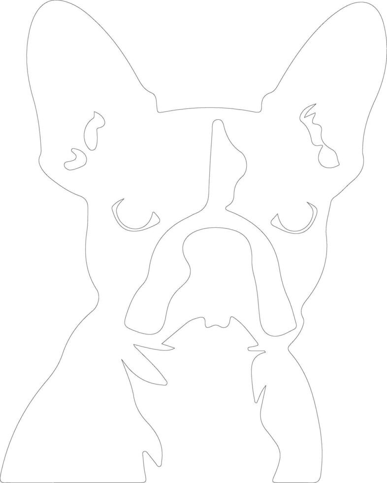 boston terrier schema silhouette vettore