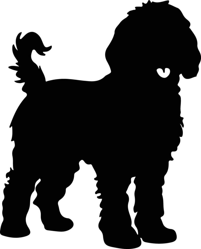 Goldendoodle silhouette ritratto vettore