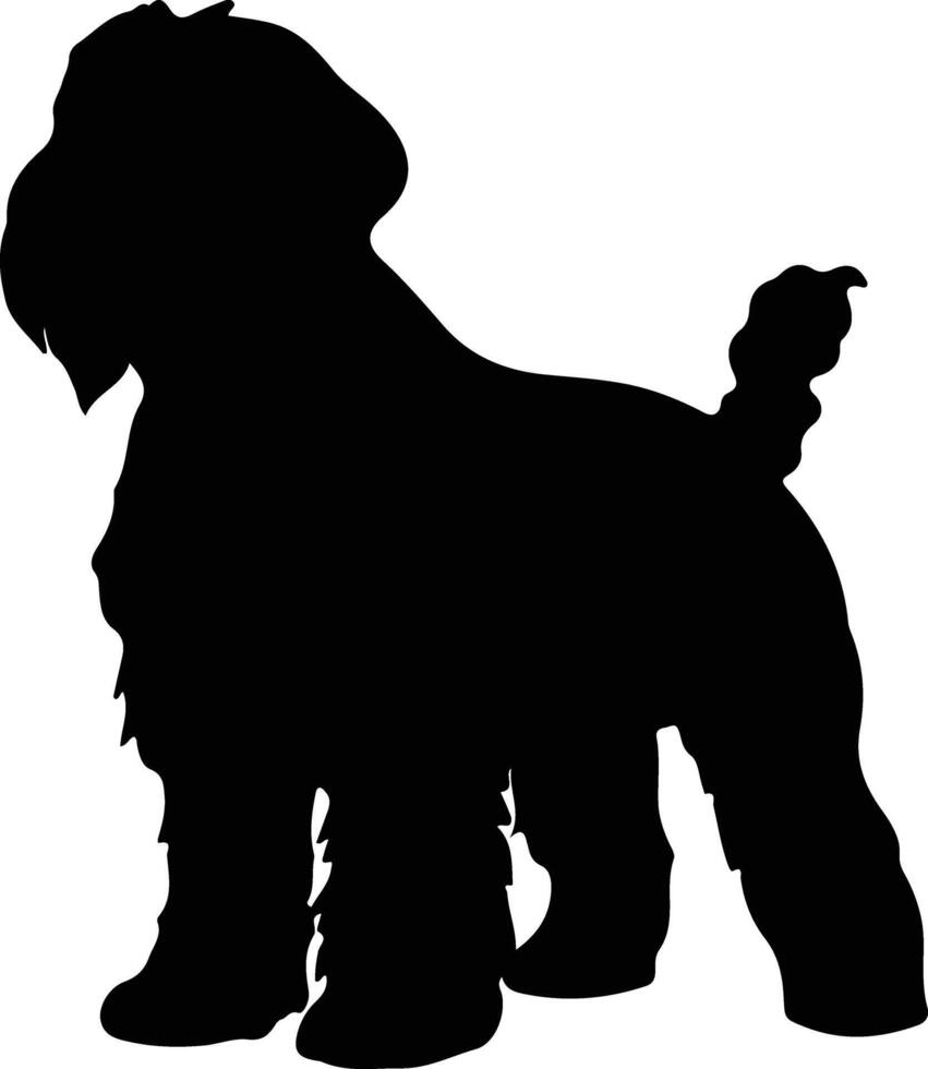 nero russo terrier nero silhouette vettore