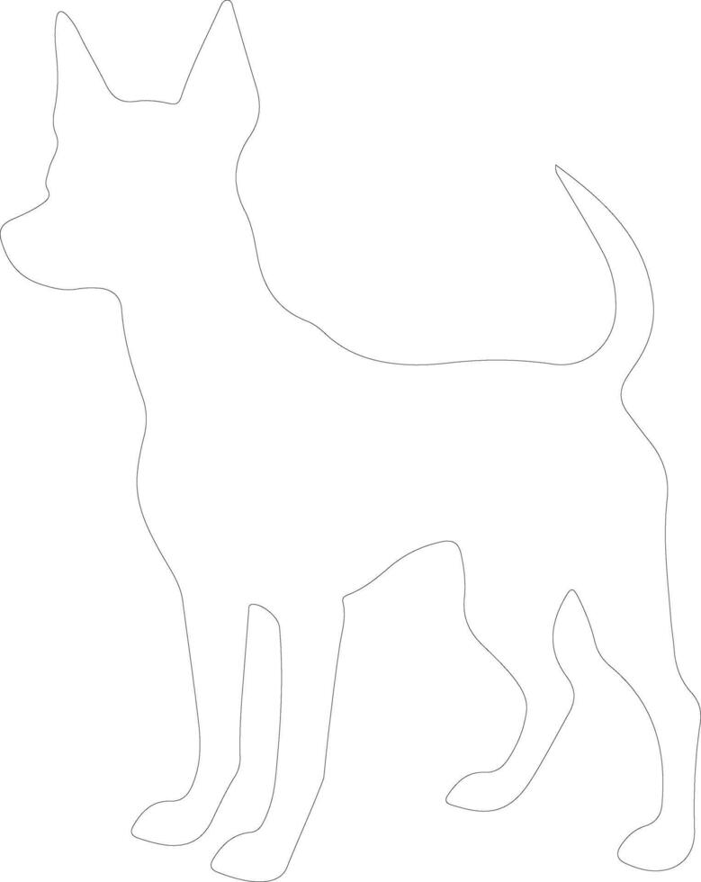 miniatura pinscher schema silhouette vettore