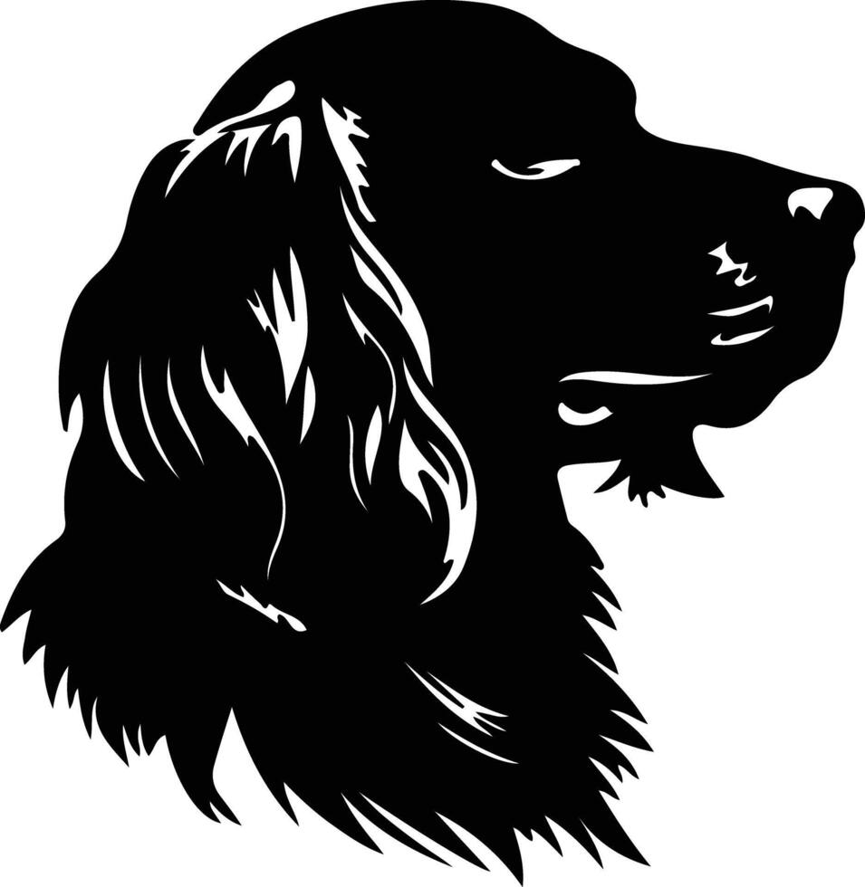 sussex spaniel silhouette ritratto vettore