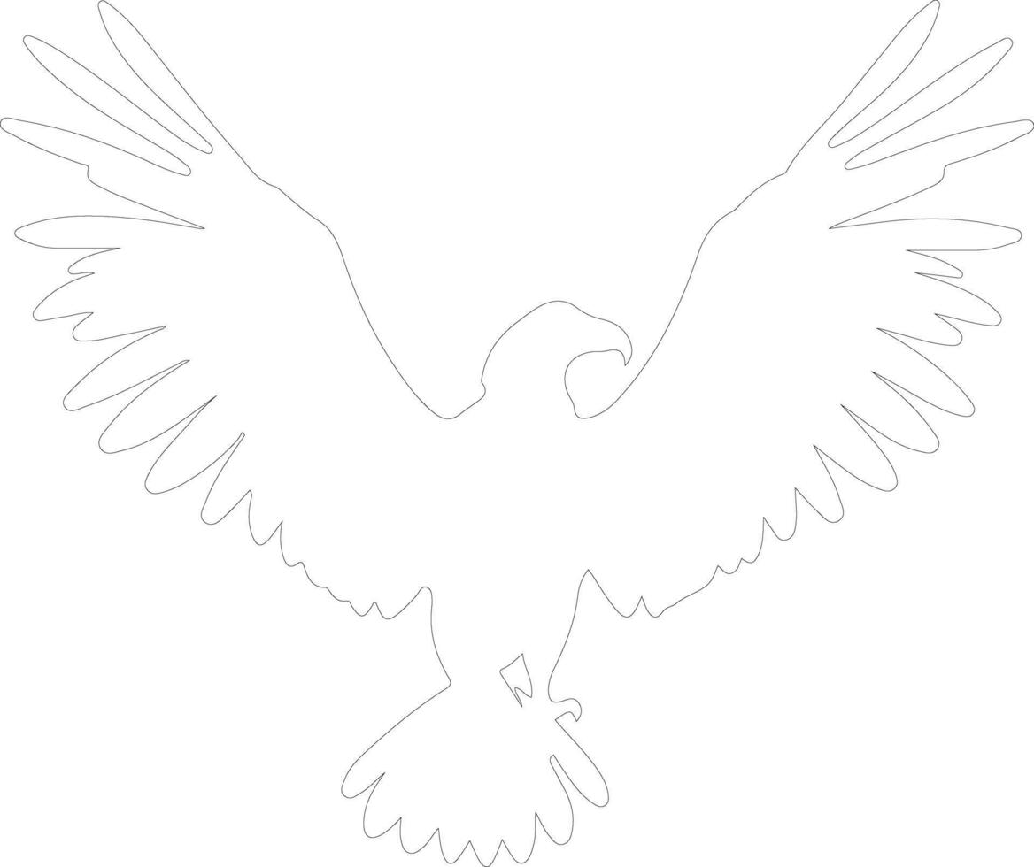 avvoltoio schema silhouette vettore