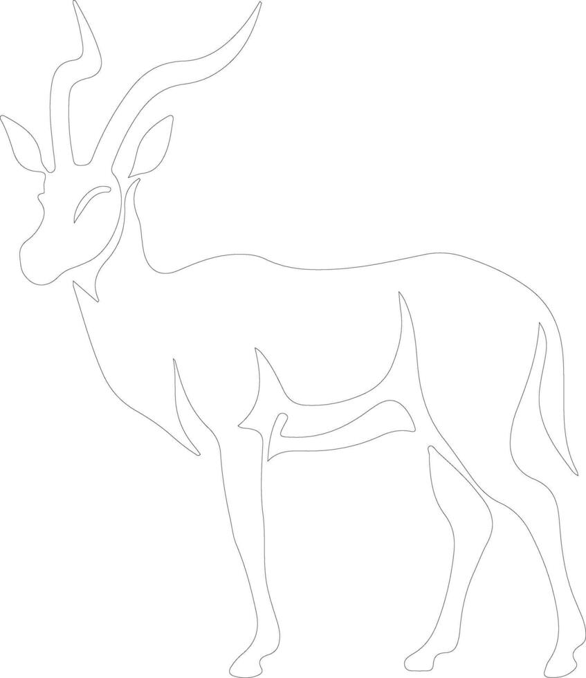 antilope schema silhouette vettore