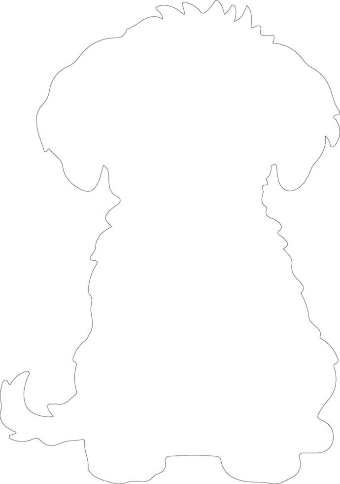 bichon frise schema silhouette vettore