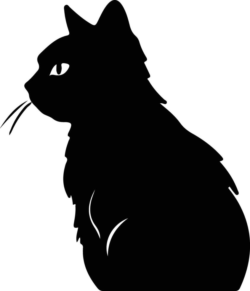 Munchkin gatto silhouette ritratto vettore