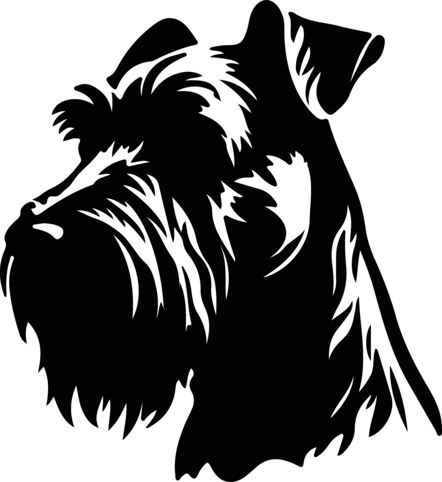 gigante schnauzer silhouette ritratto vettore