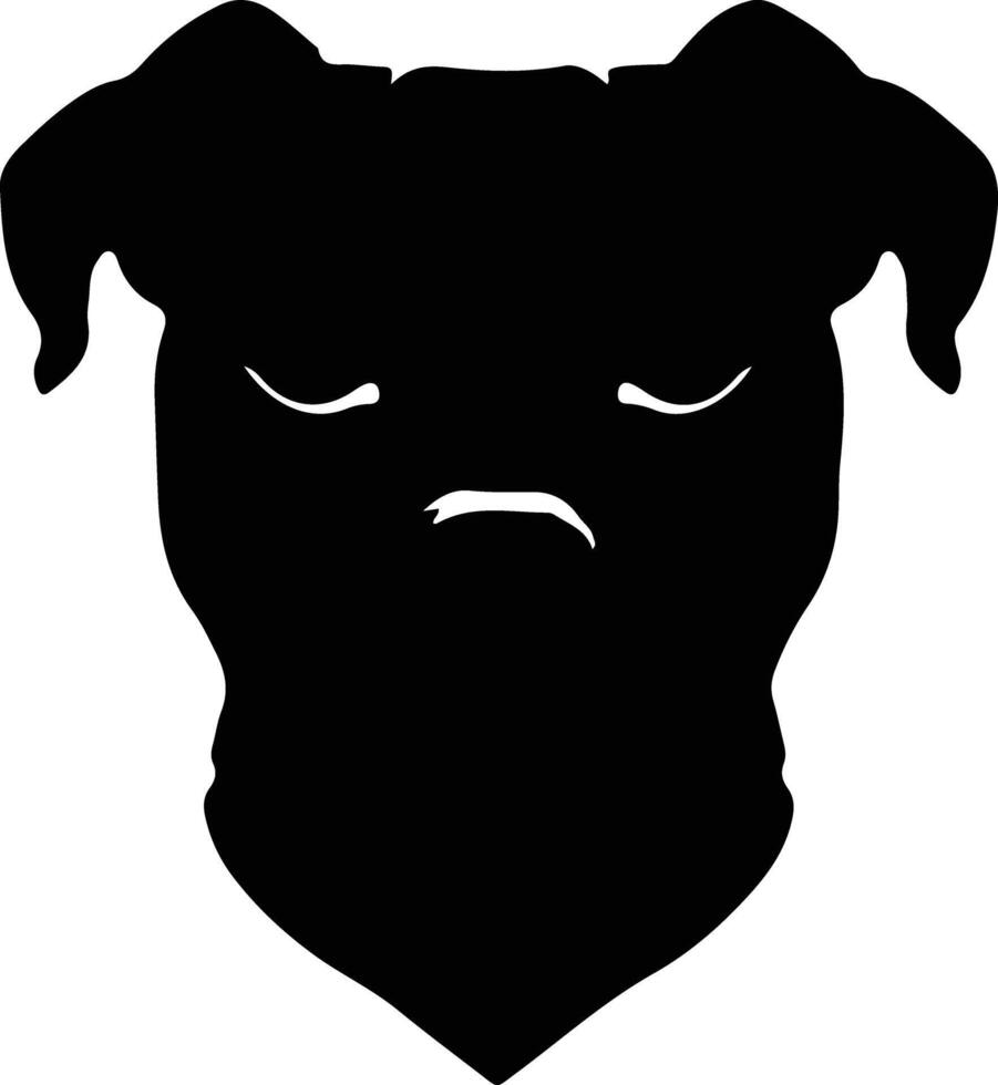 Presa canario nero silhouette vettore