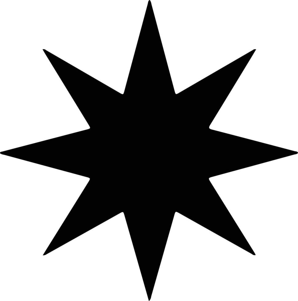 stella nero silhouette vettore