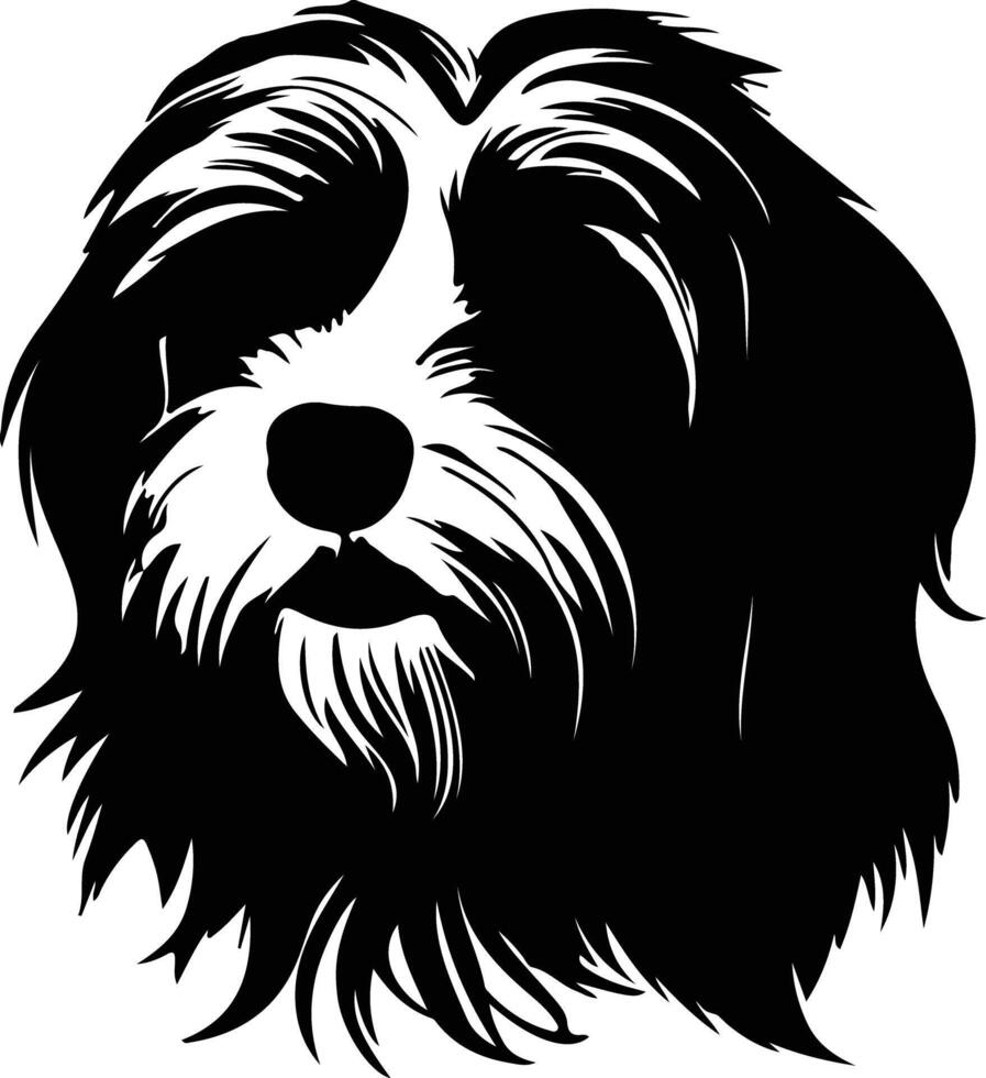 cotondetulear silhouette ritratto vettore