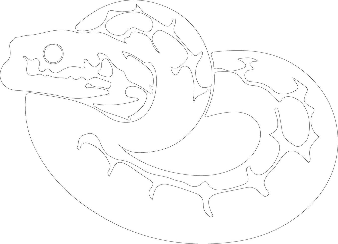 Serpente toro schema silhouette vettore