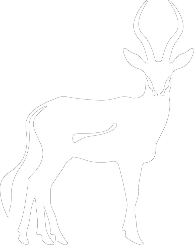 antilope schema silhouette vettore