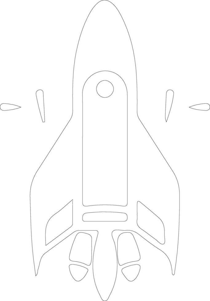 razzo schema silhouette vettore