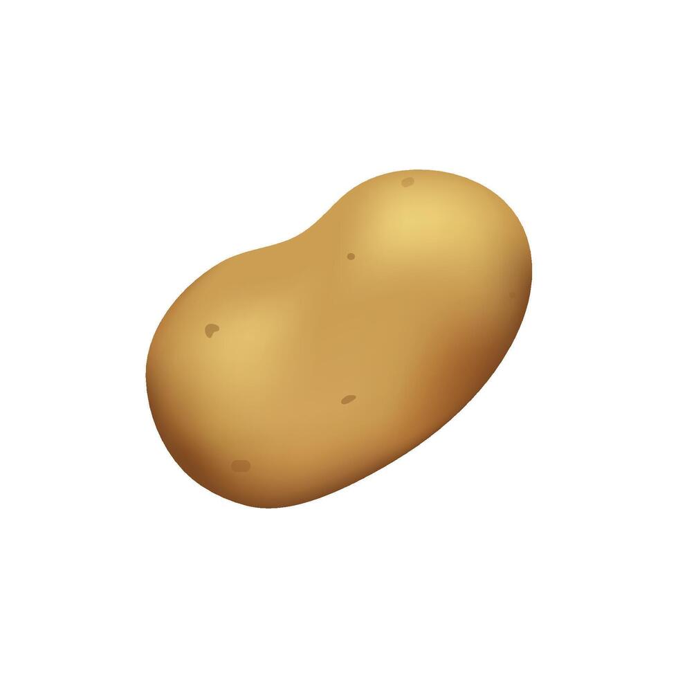 Patata cibo emoji vettore design. nutrizione arte illustrazione agricoltura fresco azienda agricola Prodotto. Patata isolato su bianca sfondo.