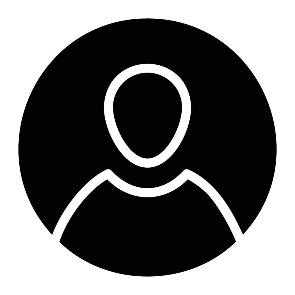 profilo glifo icona sfondo bianca vettore