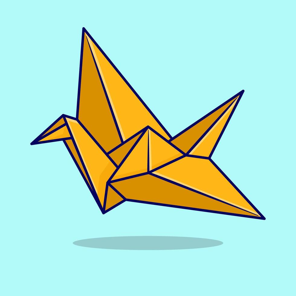 gratuito vettore cartone animato carta origami arte disegno, vettore illustrazione