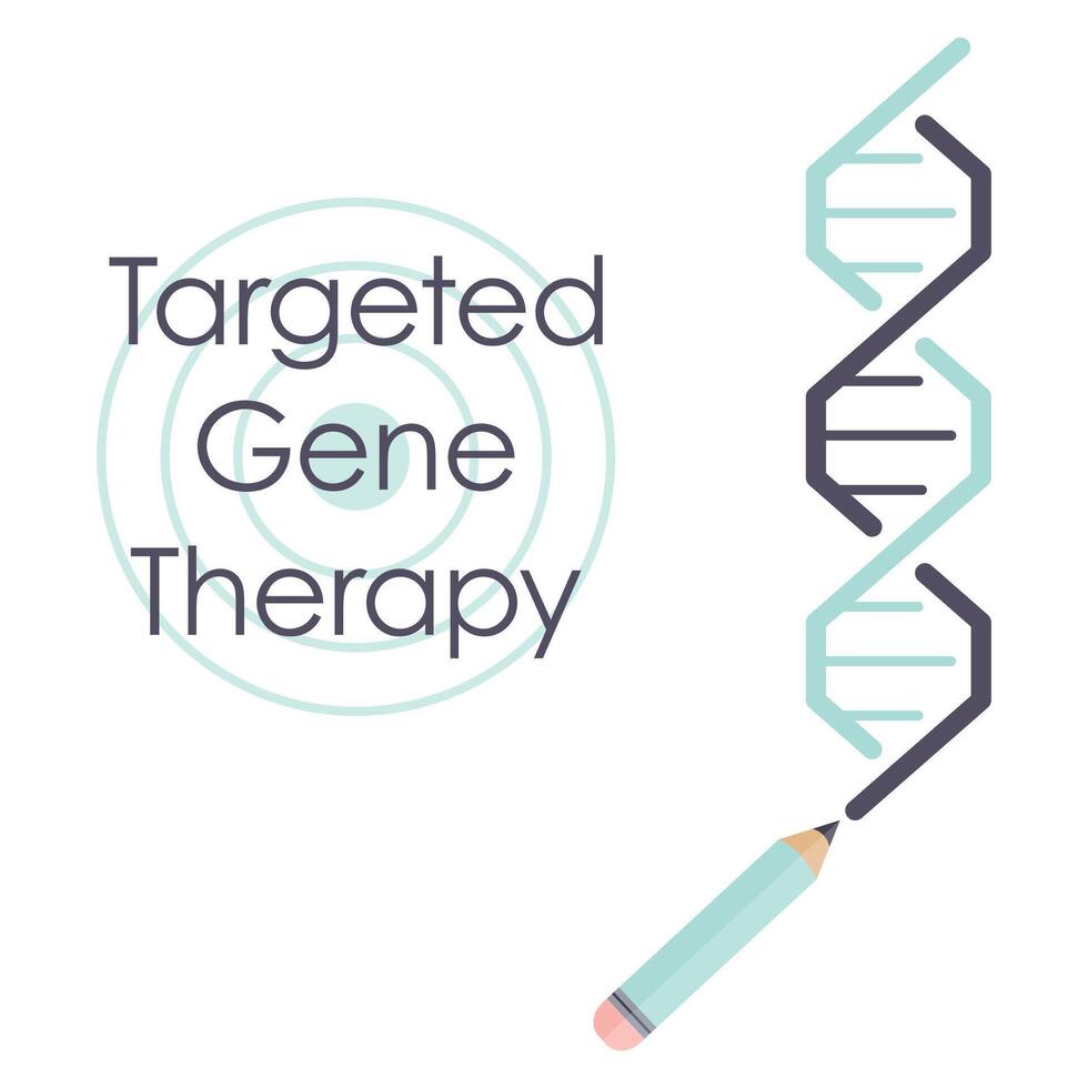 mirati gene terapia genetica vettore illustrazione grafico