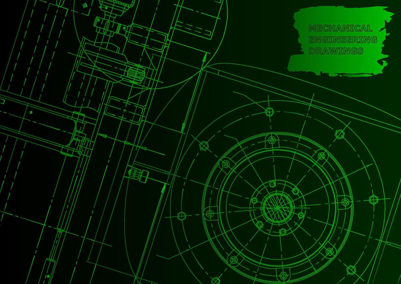 schizzo. illustrazione di ingegneria vettoriale. sistemi di progettazione assistita da computer vettore