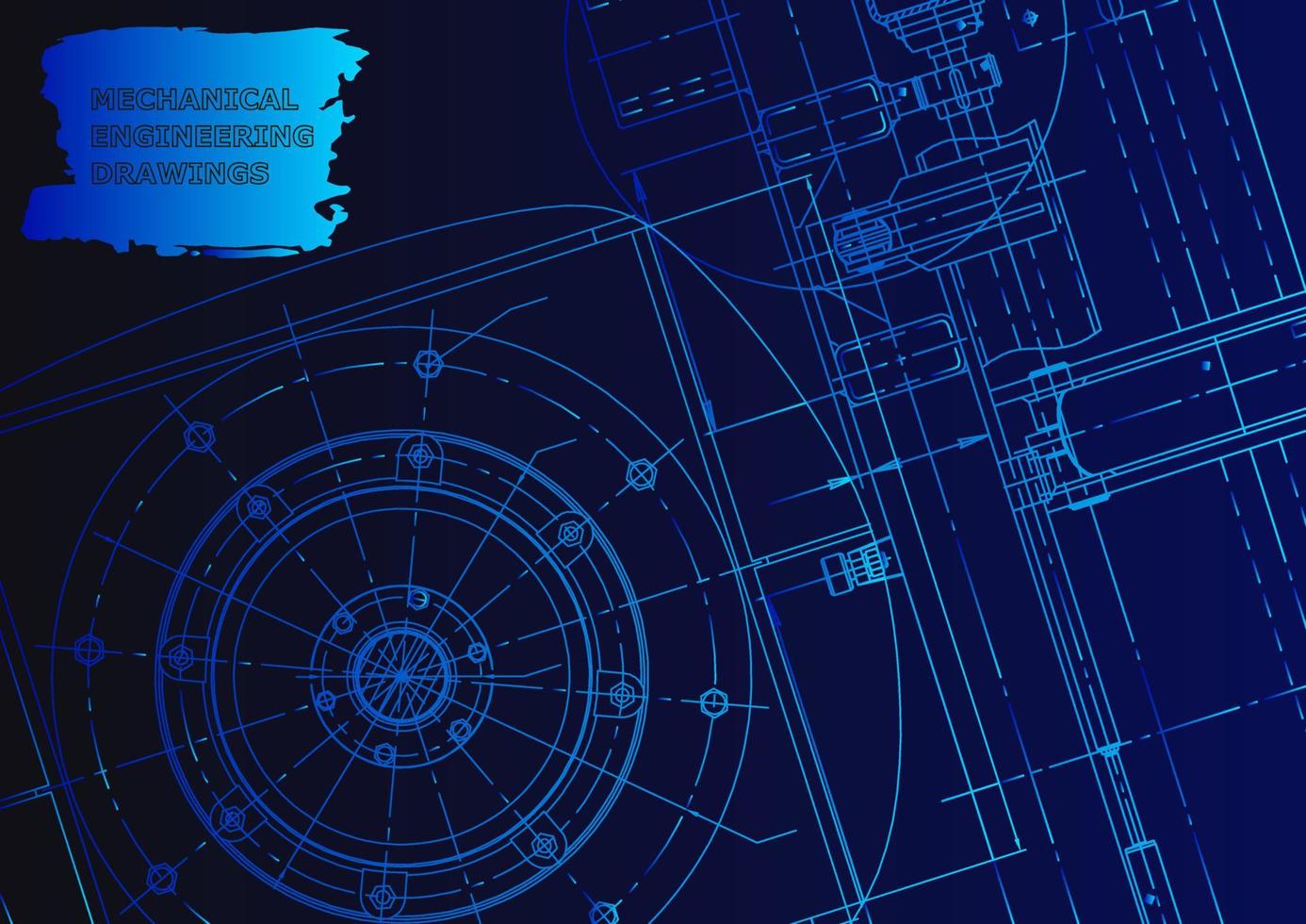 schizzo. illustrazione di ingegneria vettoriale. sistemi di progettazione assistita da computer vettore