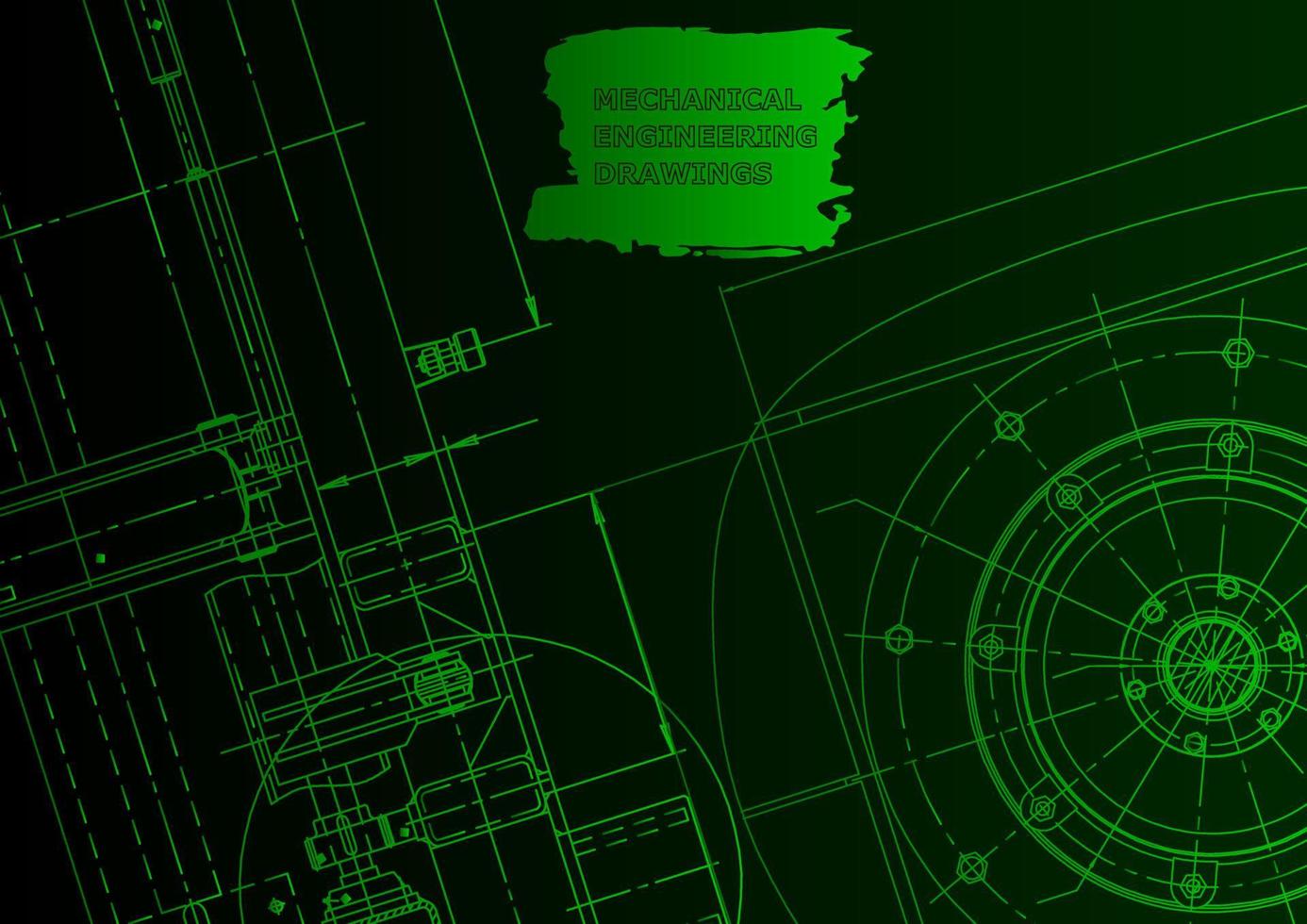 schizzo. illustrazione di ingegneria vettoriale. sistemi di progettazione assistita da computer vettore