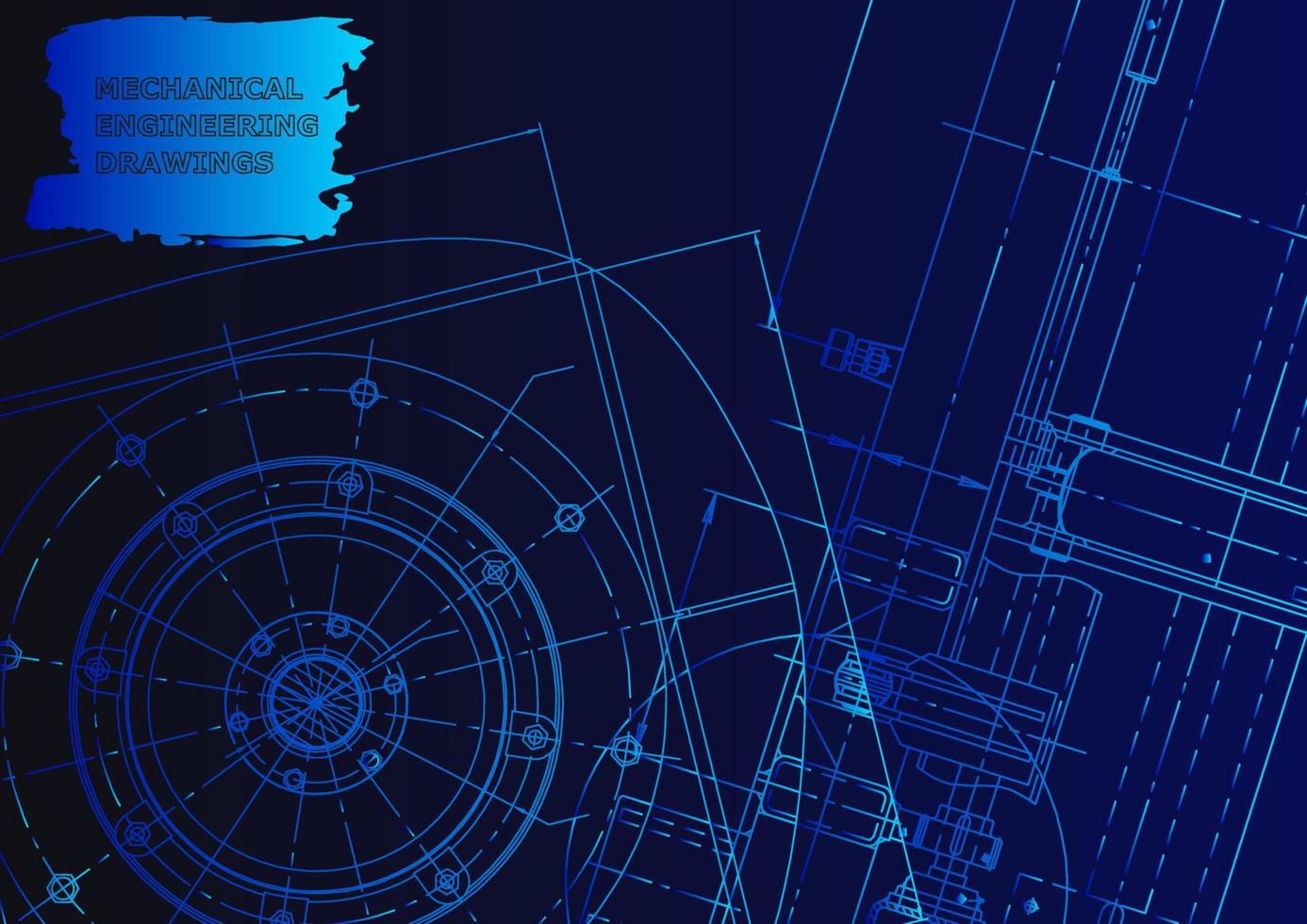 schizzo. illustrazione di ingegneria vettoriale. sistemi di progettazione assistita da computer vettore