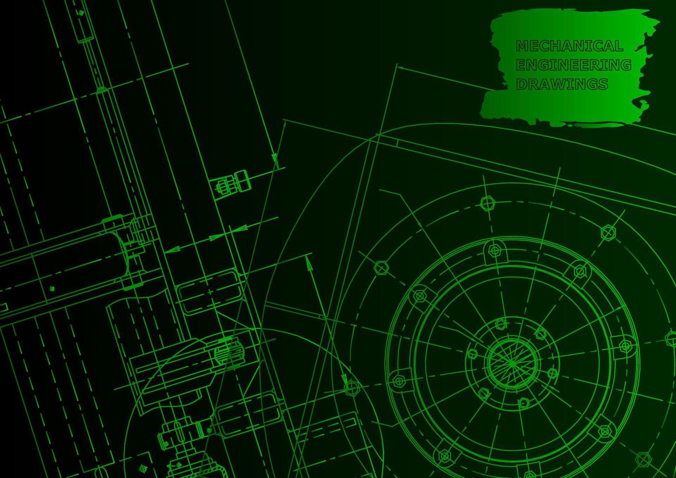 schizzo. illustrazione di ingegneria vettoriale. sistemi di progettazione assistita da computer vettore