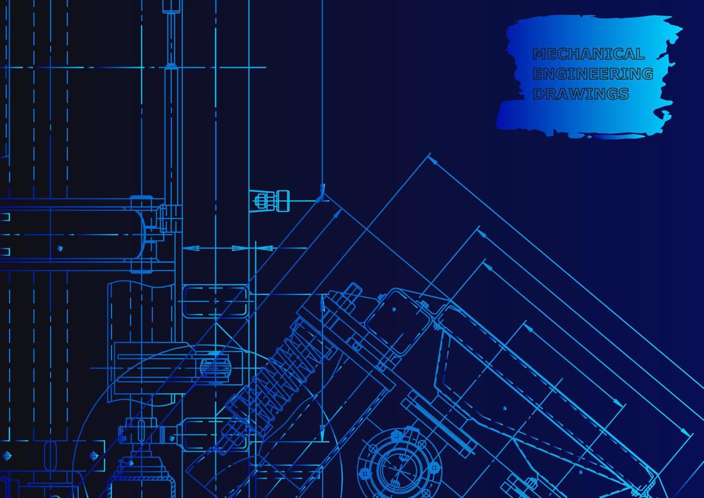 sistemi di progettazione assistita da computer. illustrazioni tecniche, background vettore