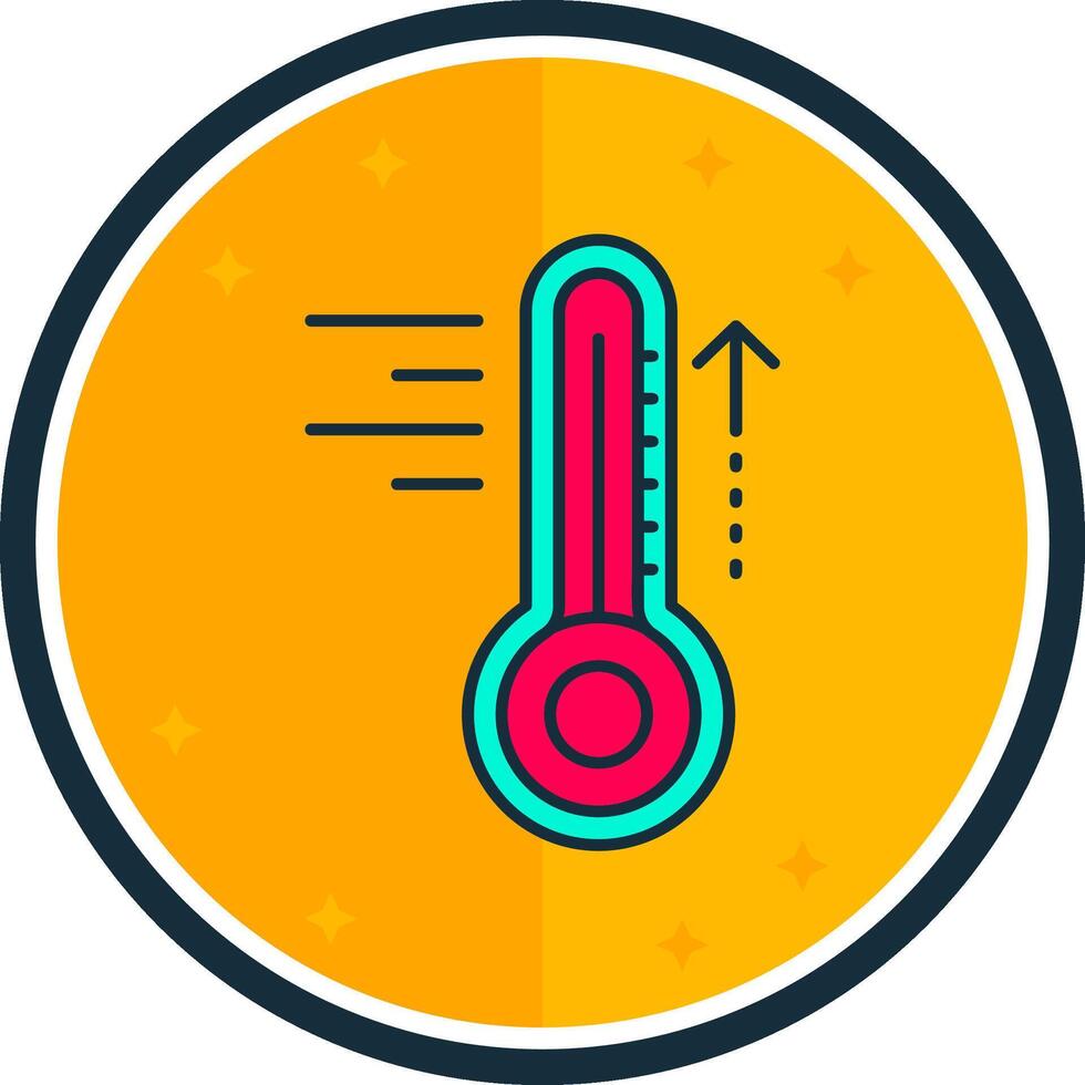 caldo pieno versetto icona vettore