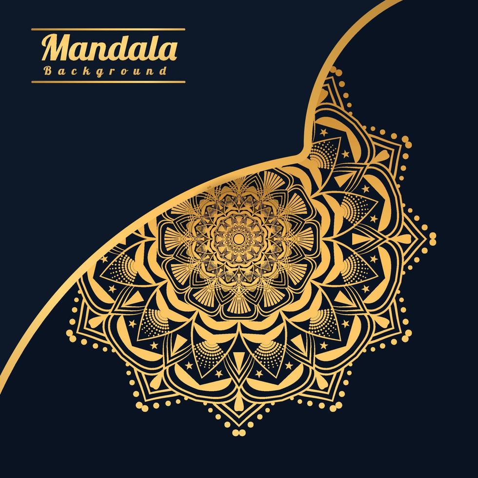 sfondo mandala di lusso con motivo arabesco dorato stile arabo arabesco dorato per mandala decorativo in stile ramadan islamico. disegno di arte floreale ornamentale, copertina, poster, volantino vettore