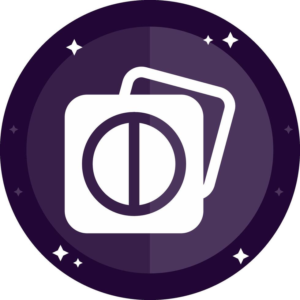 Immagine punti salienti solido badge icona vettore