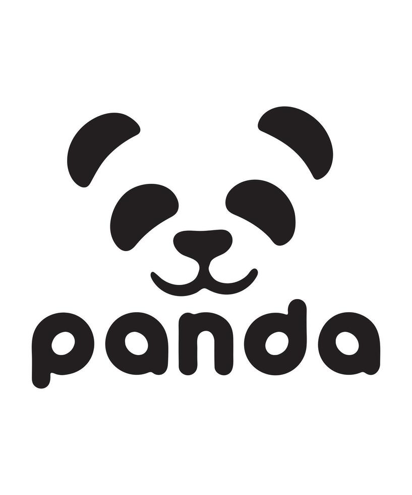 panda logo vettore maglietta design