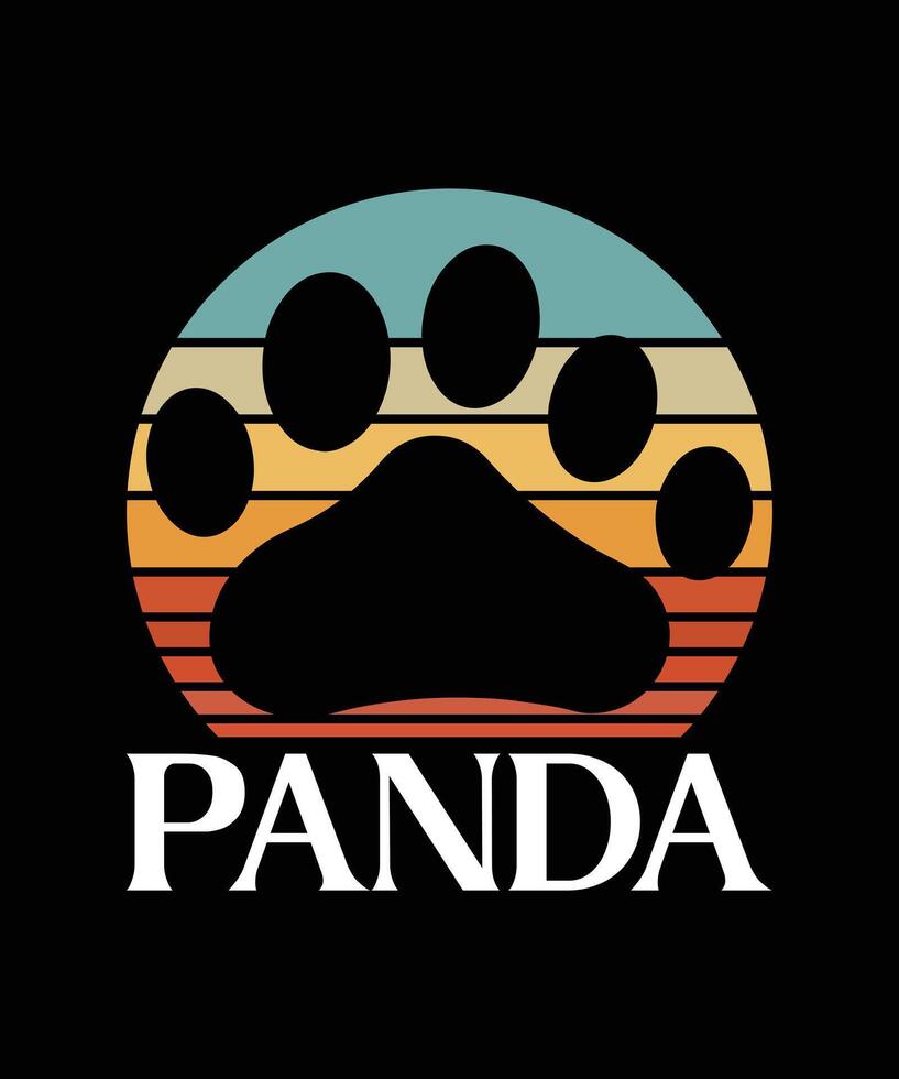 panda logo vettore maglietta design