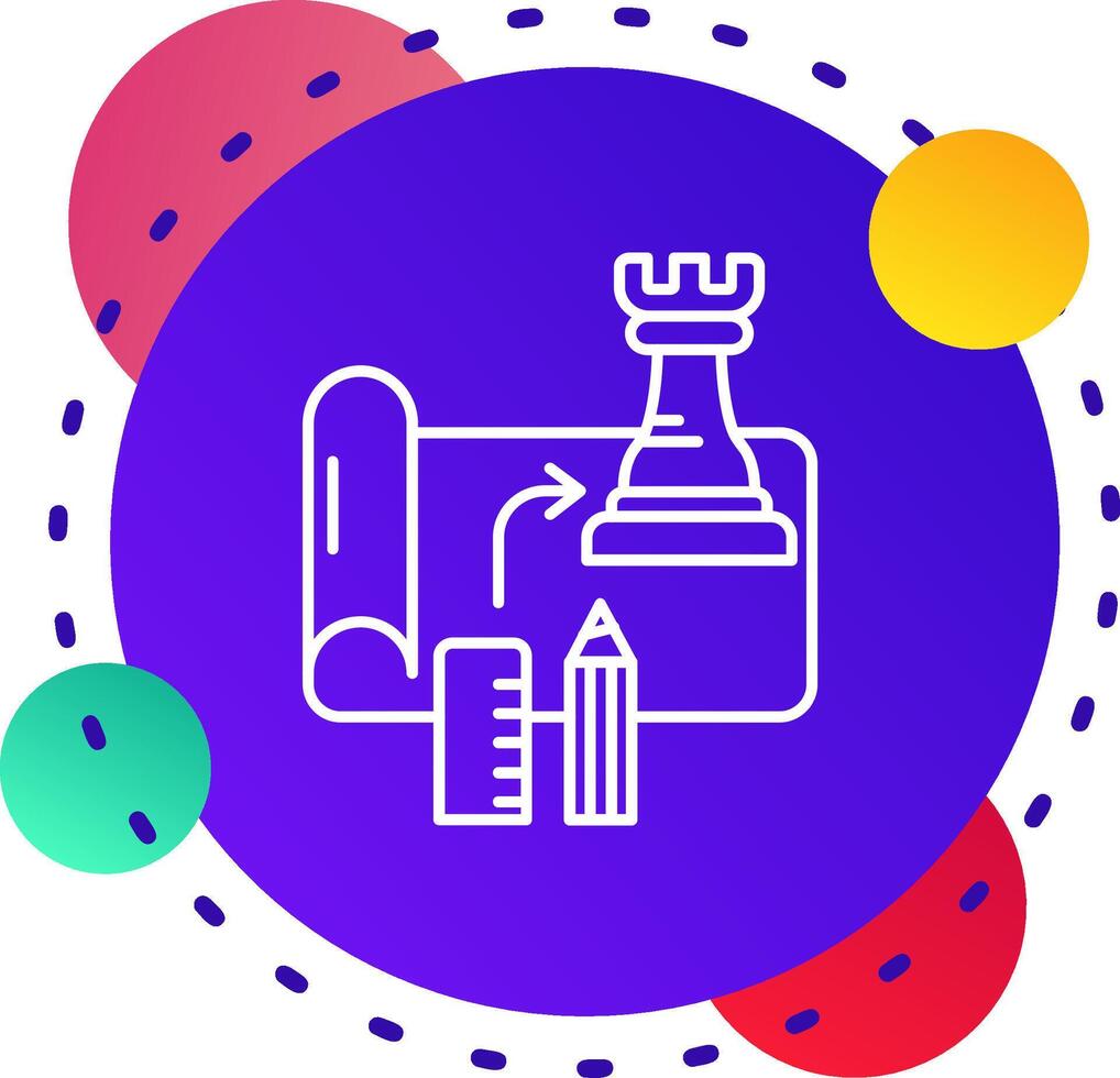strategia abstrat bg icona vettore