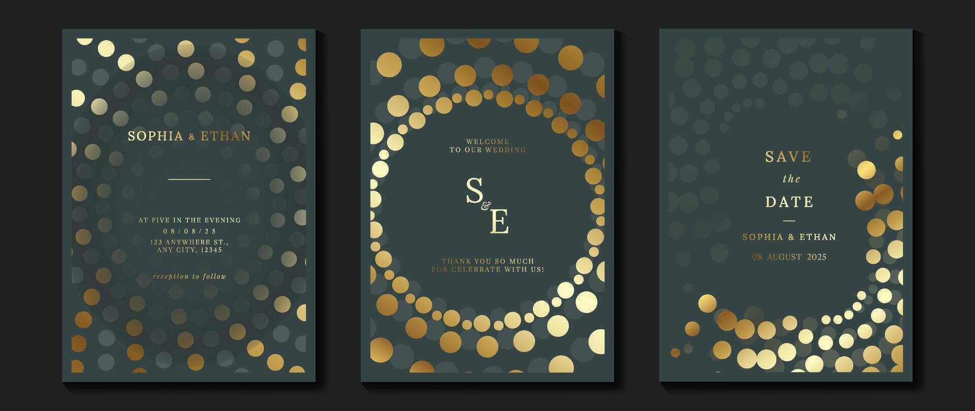 lusso invito carta sfondo vettore. d'oro elegante geometrico forma, mezzitoni pendenza su grigio sfondo. premio design illustrazione per gala carta, mille dollari apertura, festa invito, nozze. vettore