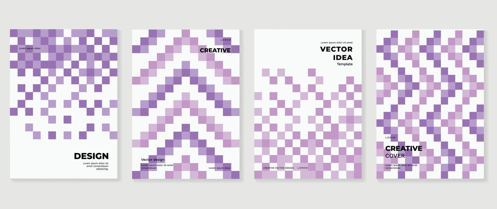 astratto pixel sfondo copertina vettore. moderno digitale sfondo con viola colore. futuristico atterraggio pagina illustrazione per marchio, commerciale, pubblicità, ragnatela, manifesto, carta. vettore