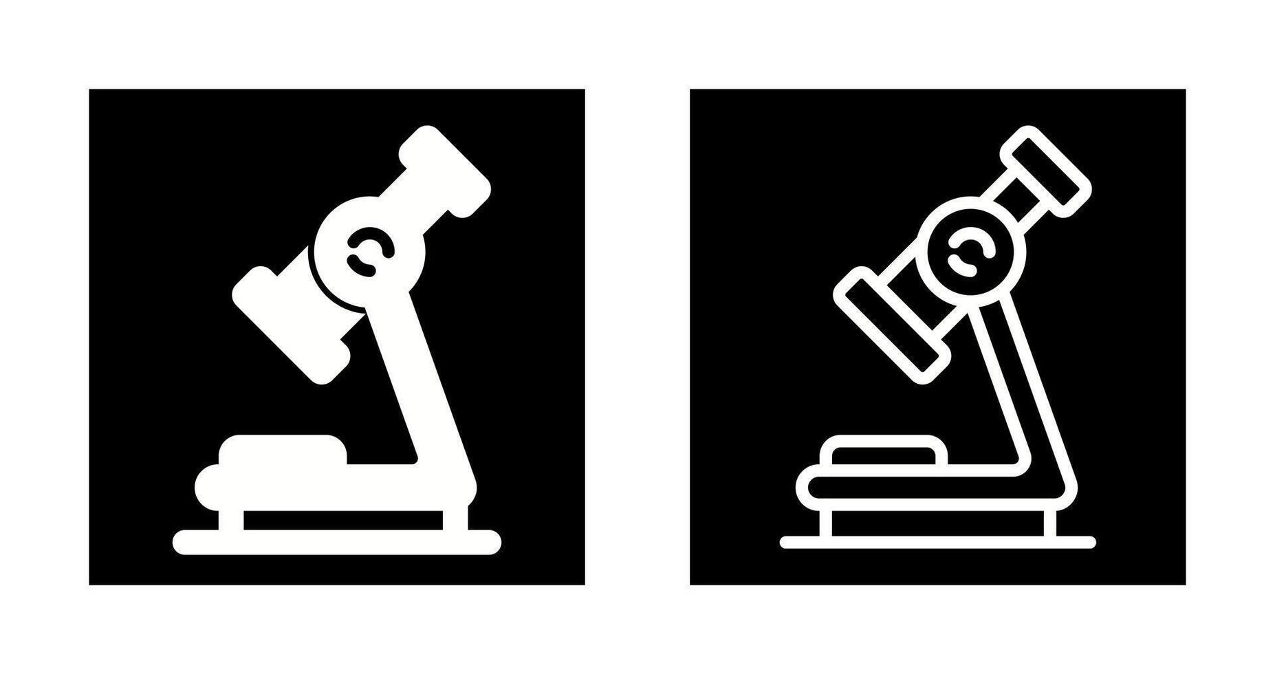 icona del vettore del microscopio