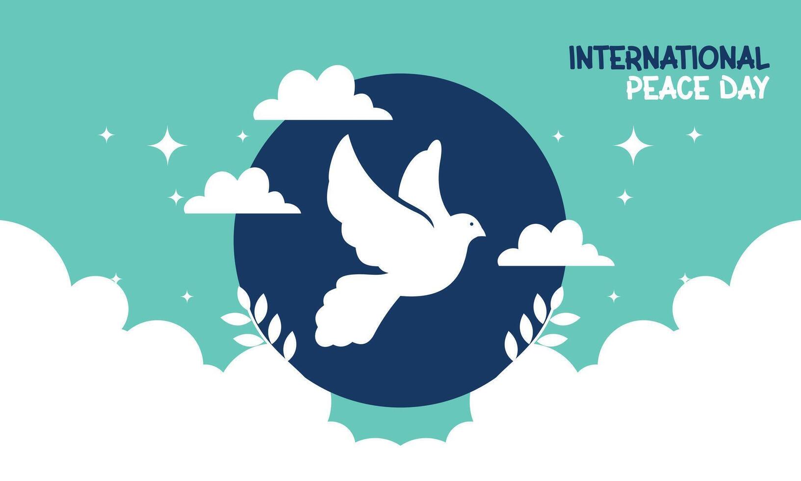 illustrazione vettoriale della giornata internazionale della pace