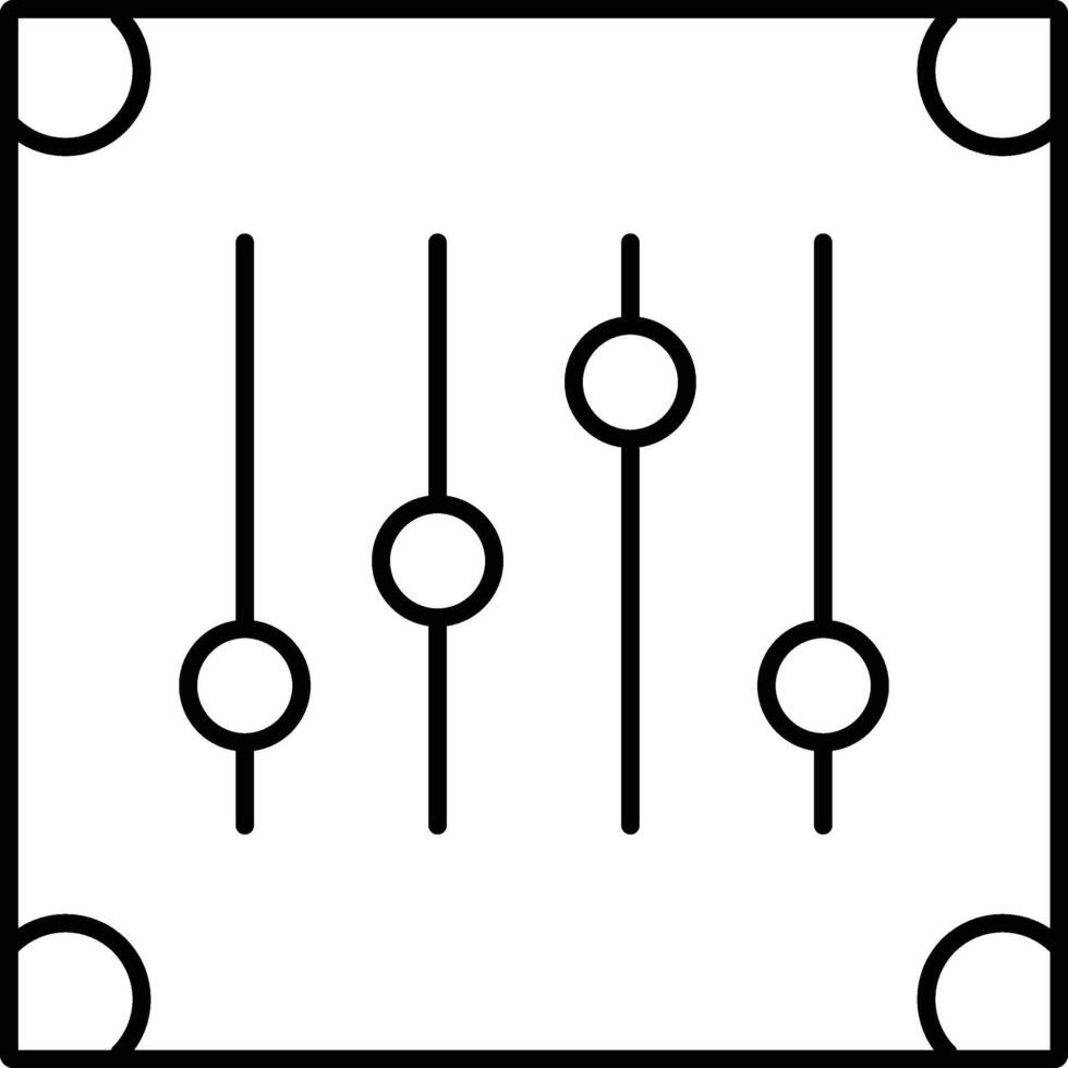 arrotondato pieno modificabile ictus equalizzatore icona vettore