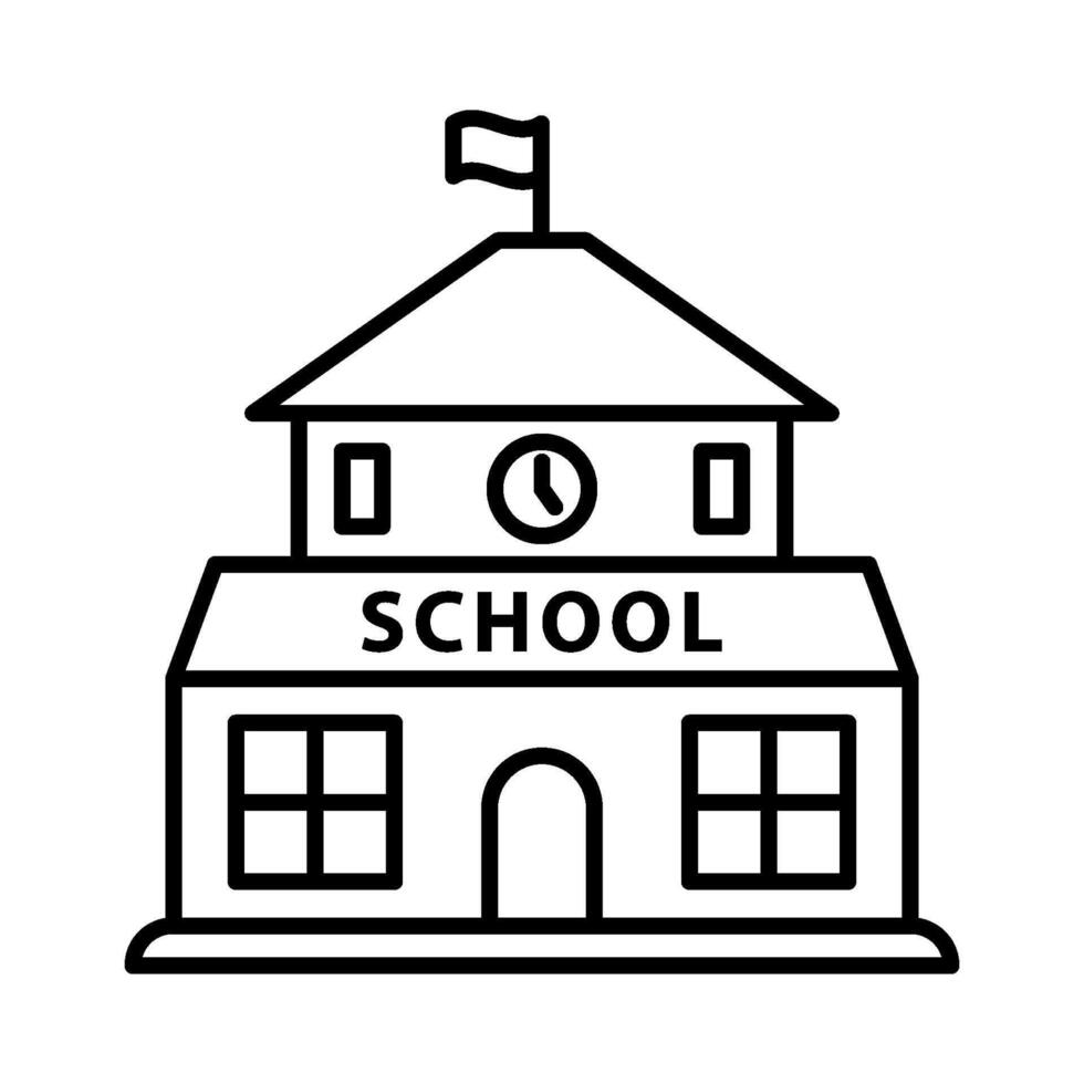 scuola edificio icona vettore design modelli semplice e moderno