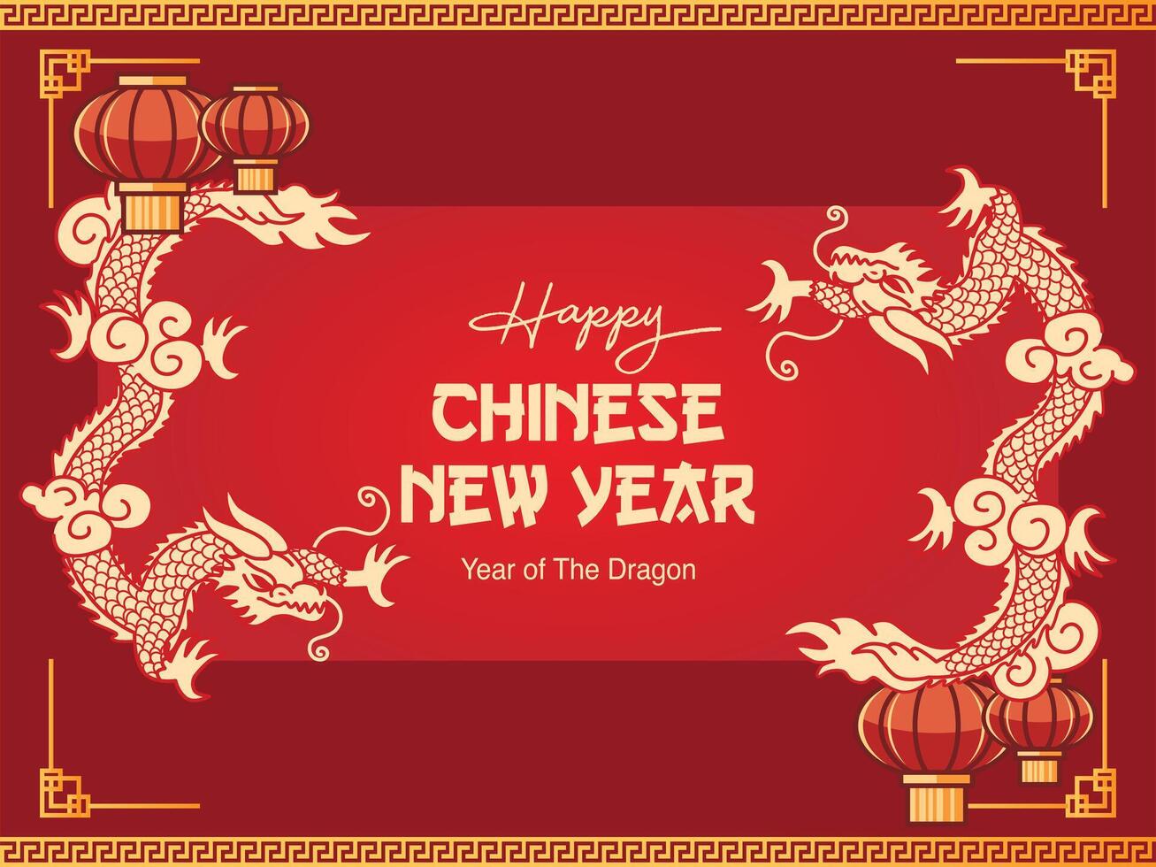 Drago anno Cinese nuovo anno vettore