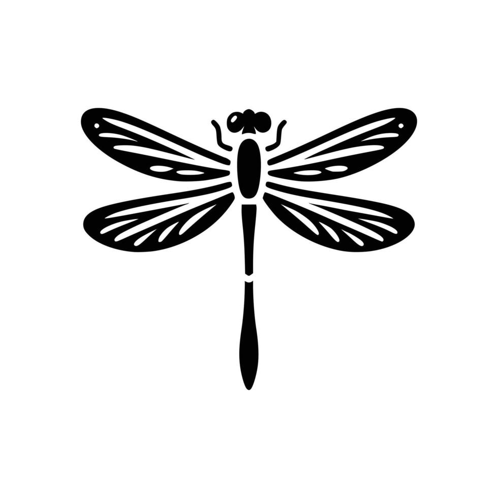 minimalista libellula logo design vettore