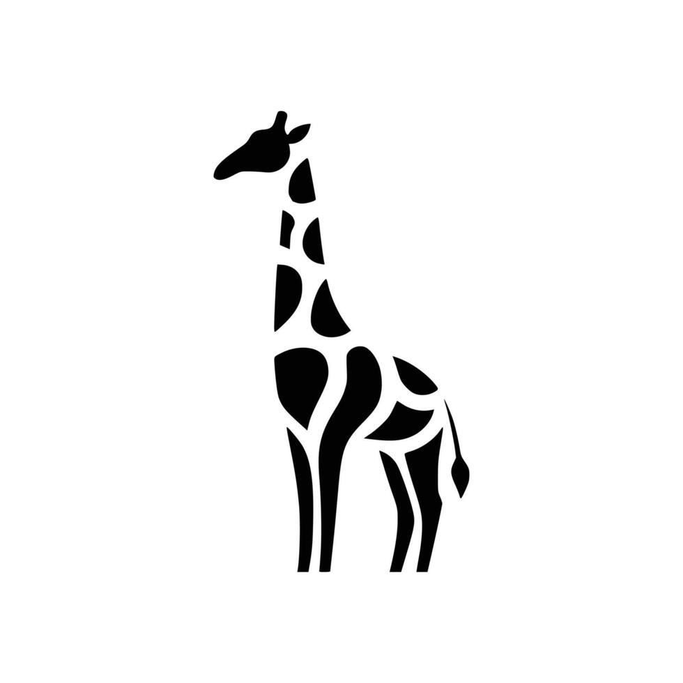 silhouette di un' giraffa vettore logo icona illustrazione