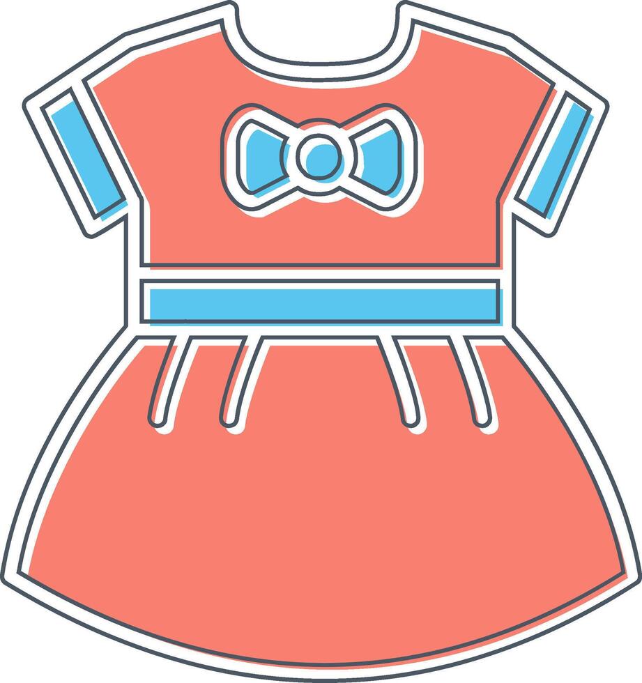 bambino ragazze vestito vettore icona