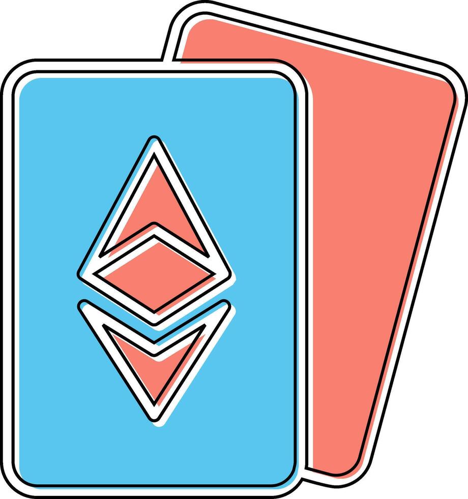 Ethereum carte vettore icona