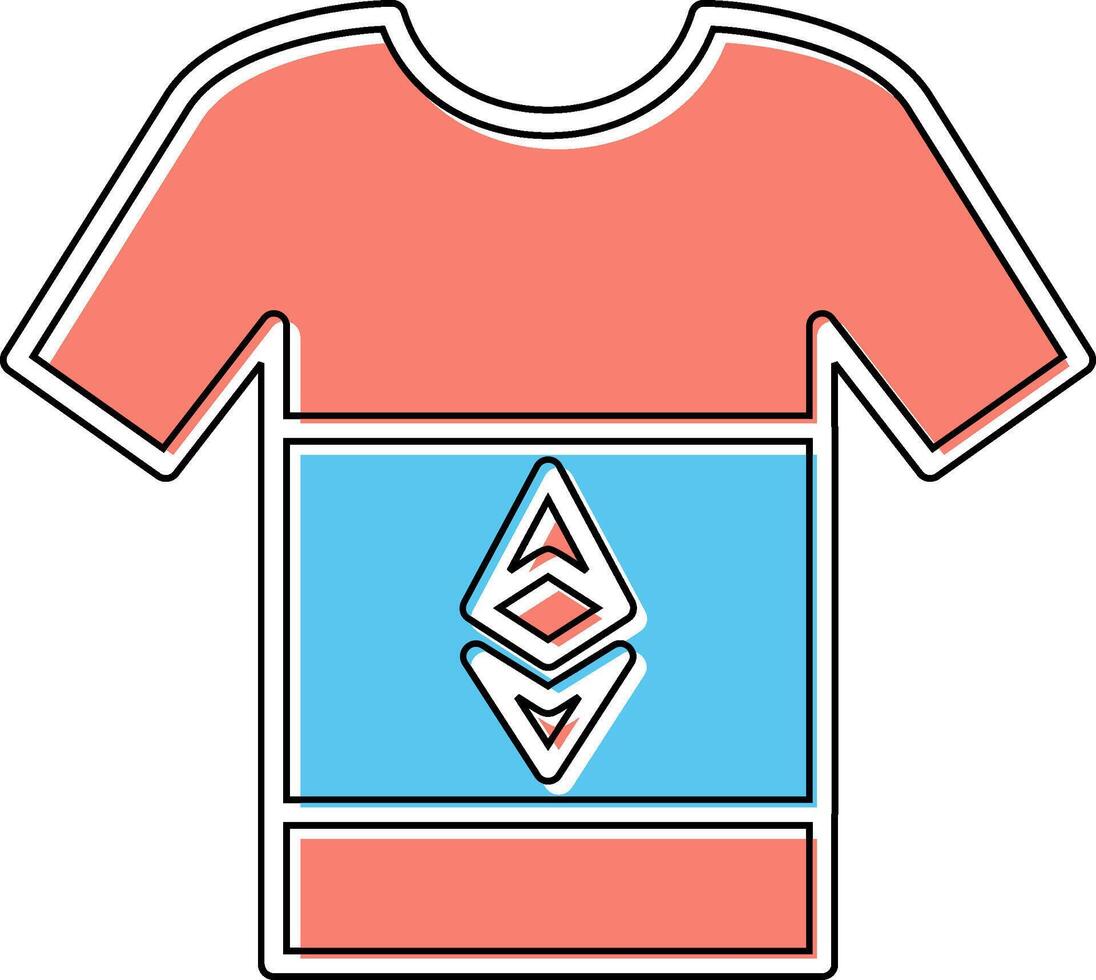 Ethereum maglietta vettore icona